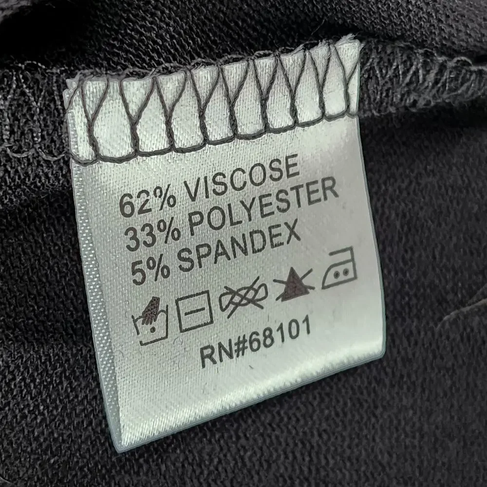 Belldini Women's Tunic Sweater Cowl Neck Top Black Turtleneck Grommet Medium - Picture 7 of 9